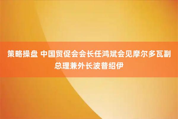策略操盘 中国贸促会会长任鸿斌会见摩尔多瓦副总理兼外长波普绍伊